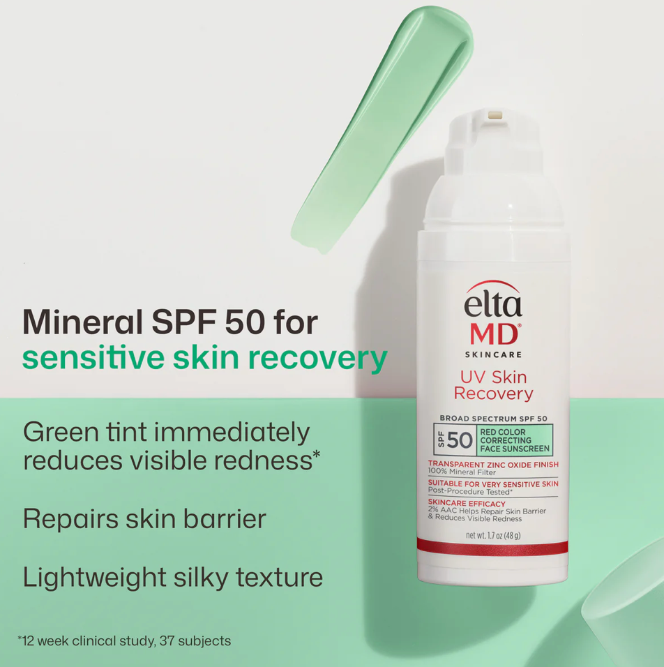 UV Skin Recovery Green Tint Color Correcting Broad Spectrum SPF 50