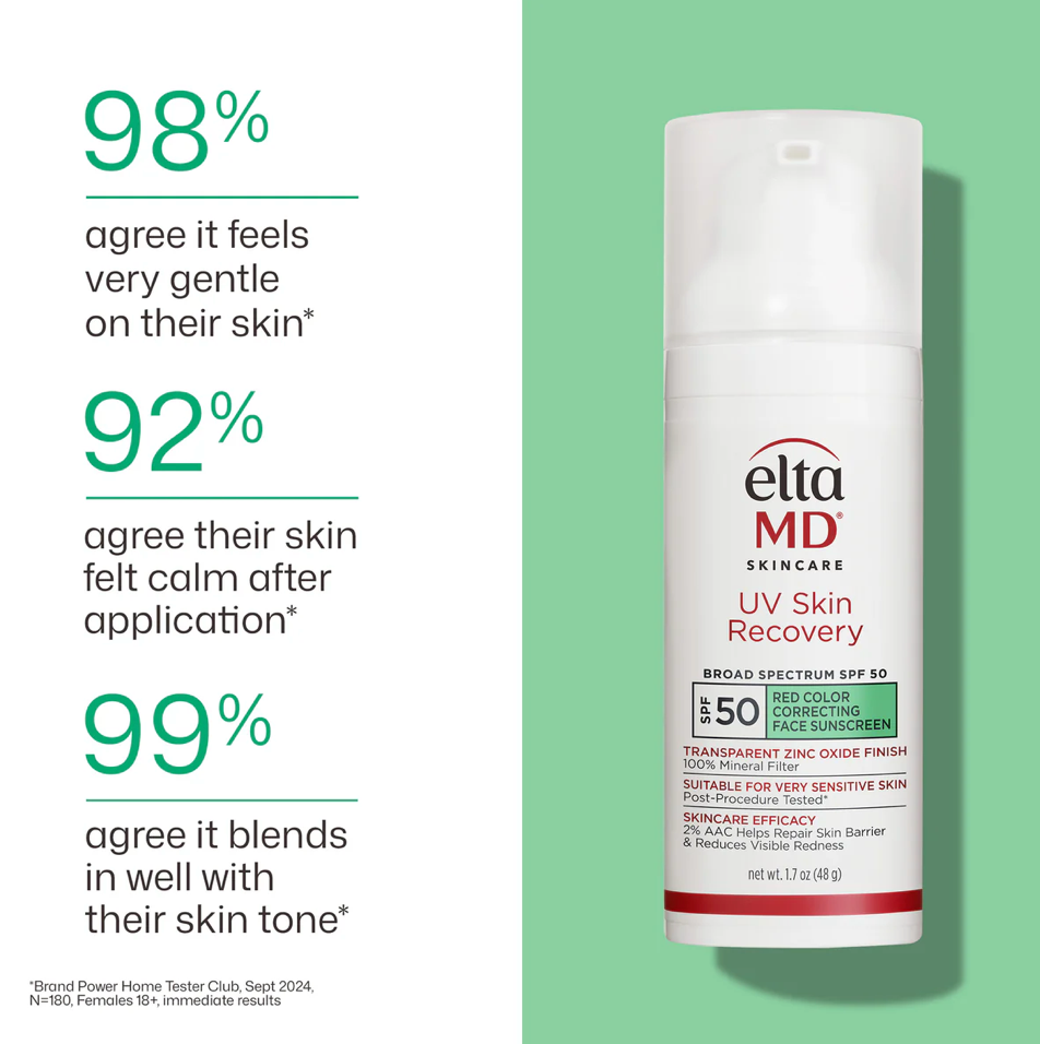 UV Skin Recovery Green Tint Color Correcting Broad Spectrum SPF 50